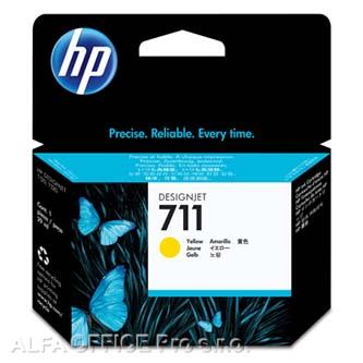 HP originální ink CZ132A, HP 711, yellow, 29ml, HP DesignJet T120, T520