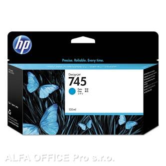 HP originální ink F9J97A, HP 745, cyan, 130ml, HP DesignJet HD Pro MFP, DesignJet Z2600, Z