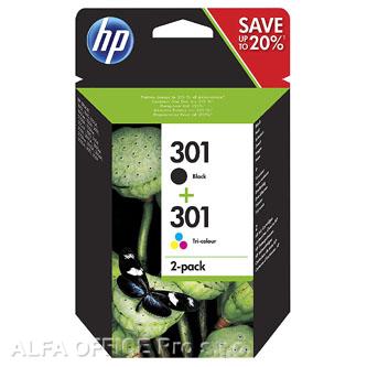 HP originální ink N9J72AE, black/color, blistr, 190/165str., HP 301, HP Deskjet 1510, 3055