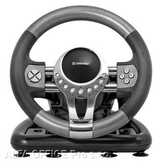  Volant Defender FORSAGE GTR, 12, USB, černo-šedý, s pedály, Windows 98/2000 / ME 