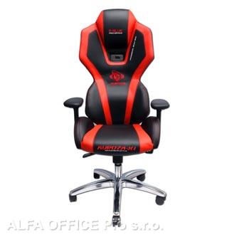  Herní křeslo E-Blue AUROZA, červené, podsvícená 
