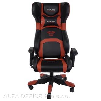  Herní křeslo E-Blue COBRA, červené, Bluetooth 