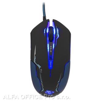  E-Blue Myš Auroza, 3500DPI, optická, 6tl., 1 kolečko, drátová USB, černá, herní 