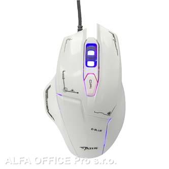  E-Blue Myš Mazer, 2500DPI, optická, 6tl., 1 kolečko, drátová USB, bílá, herní 