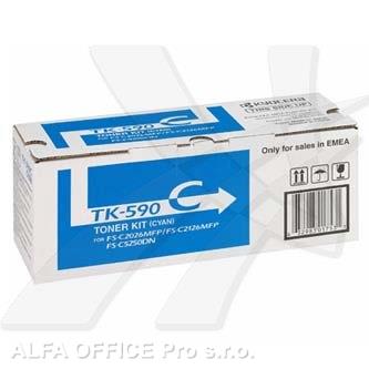 Kyocera originální toner TK590C, cyan, 5000str., 1T02KVCNL0, Kyocera FS-C 2026/2126MFP