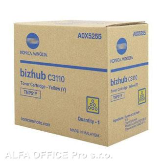 Konica Minolta originální toner A0X5255, yellow, 5000str., TNP-51Y, Konica Minolta Bizhub 