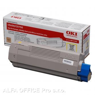 OKI originální toner 43872305, yellow, 2000str., OKI C5650, 5750