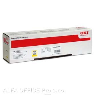 OKI originální toner 44643001, yellow, 7000str., OKI C801, C821