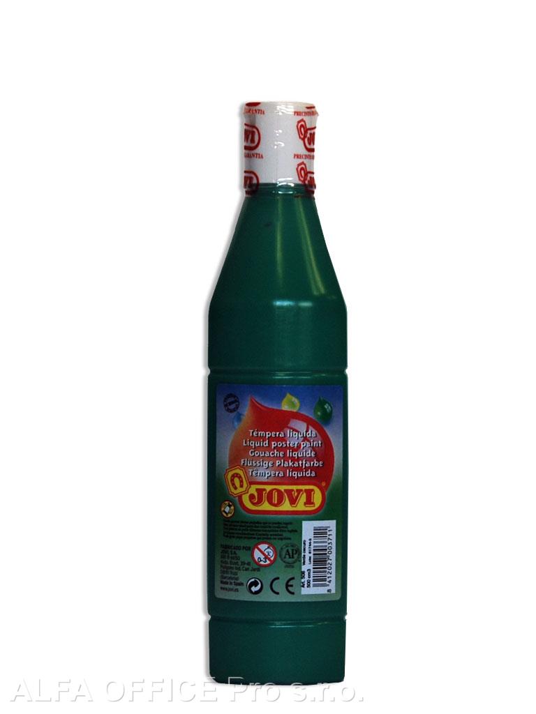 Tekuté temperové barvy JOVI PREMIUM v lahvi - 500 ml / tm.zelená