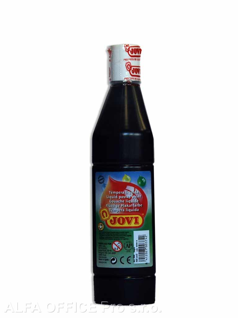 Tekuté temperové barvy JOVI PREMIUM v lahvi - 500 ml / černá