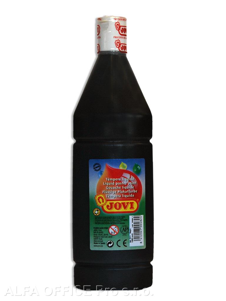 Tekuté temperové barvy JOVI PREMIUM v lahvi - 1000 ml / černá