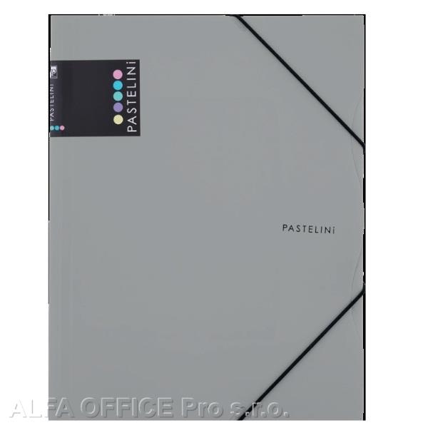 Spisové desky A4 s gumou PASTELINi - šedá