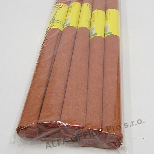 Krepový papír - role / 50 x 200 cm / hnědá