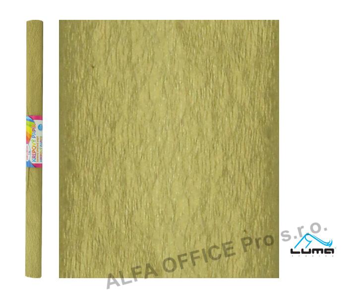 Krepový papír - zlatá 50 x 200 cm