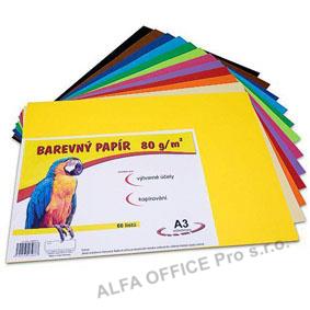 Barevný papír - A3 / 80 g / 60 listů / barevný mix