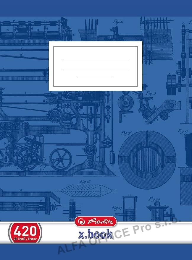 Sešit školní Herlitz Premium 420 - A4 / čistý / 20 listů