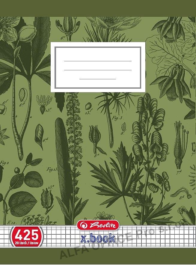 Sešit školní Herlitz Premium 425 - A4 / čtvereček / 20 listů