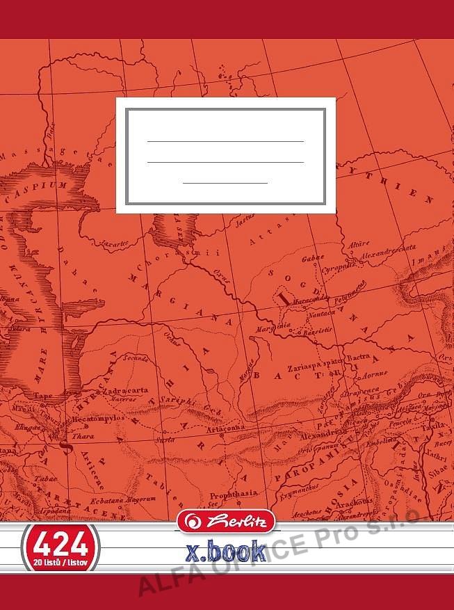 Sešit školní Herlitz Premium 424 - A4 / linka / 20 listů