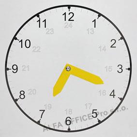 Školní hodiny bílé - hranaté