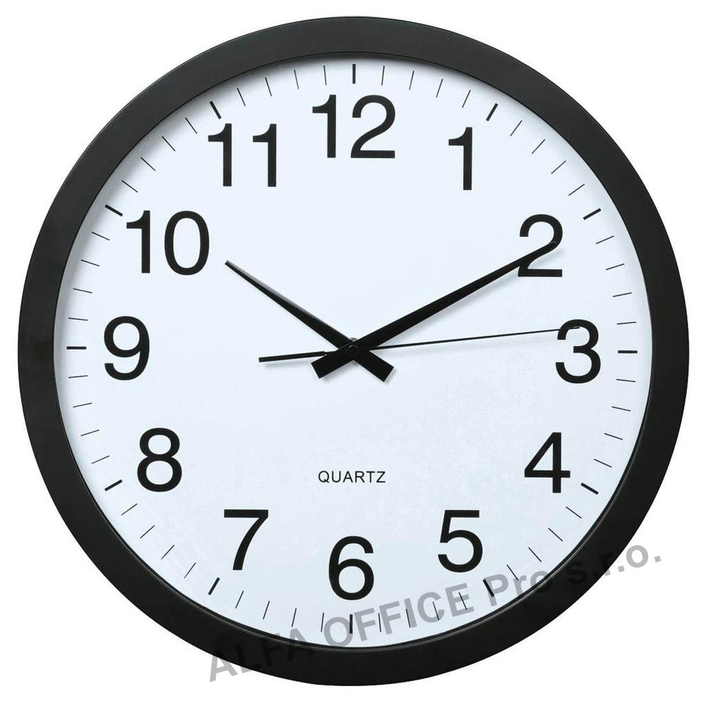 Nástěnné hodiny Hama Jumbo Aruba tiché / černé / průměr 40 cm