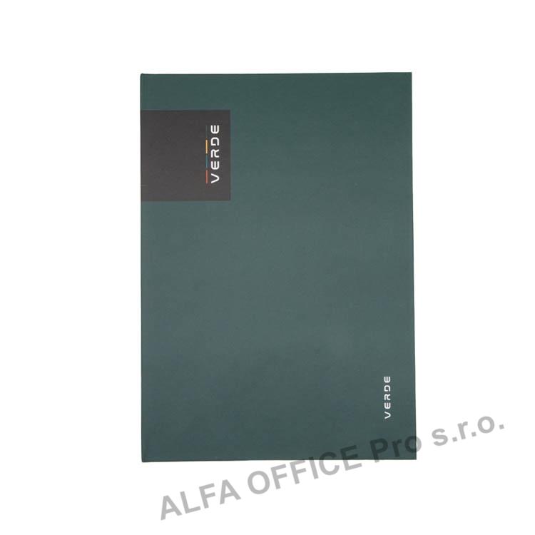 Kniha záznamní VERDE - A4 / linka / 96 listů / zelená
