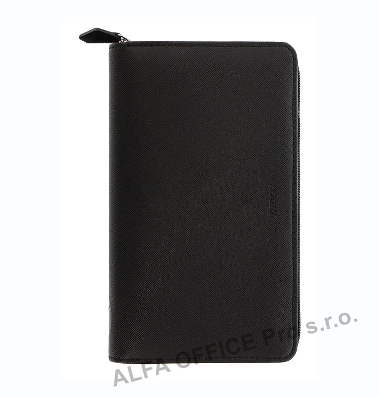 Filofax Saffiano ZIP A6 osobní compact týdenní černá