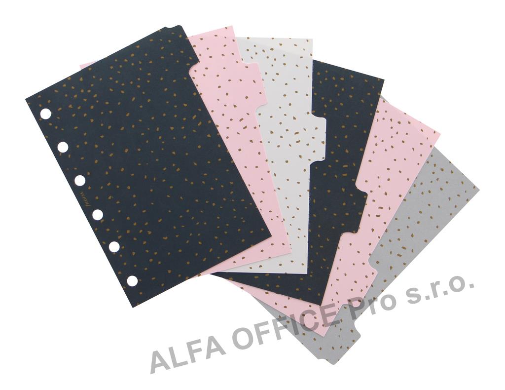 Rozřazovač Filofax Confetti kapesní / 6 záložek