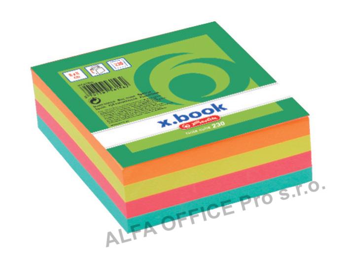 Záznamní kostky barevné Herlitz - 8 cm x 8 cm x 3 cm / 230 lístků / lepená vazba