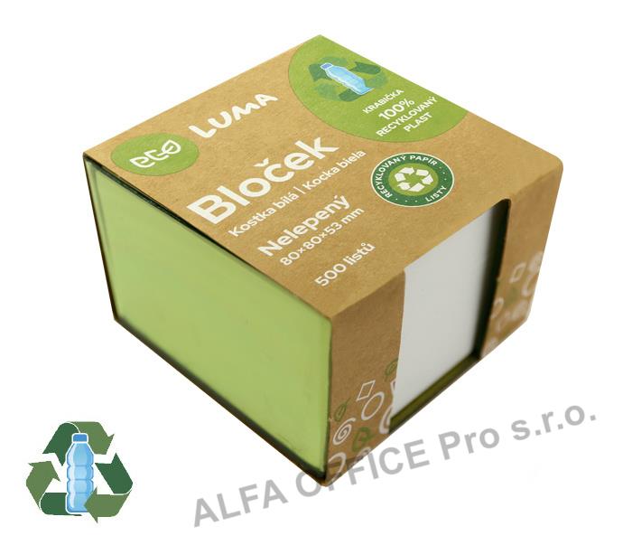 Záznamní kostka ECO Luma - 8 x 8 x 5 cm / nelepené