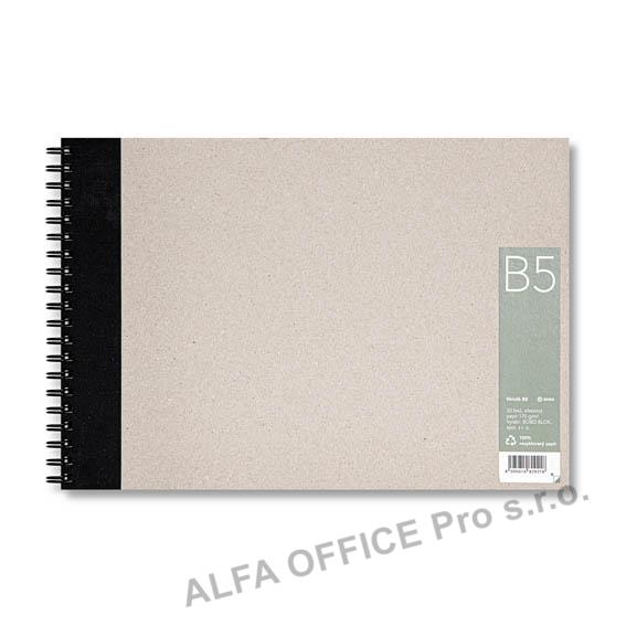 Skicák BOBO s recyklovaným papírem - B5 / 30 listů