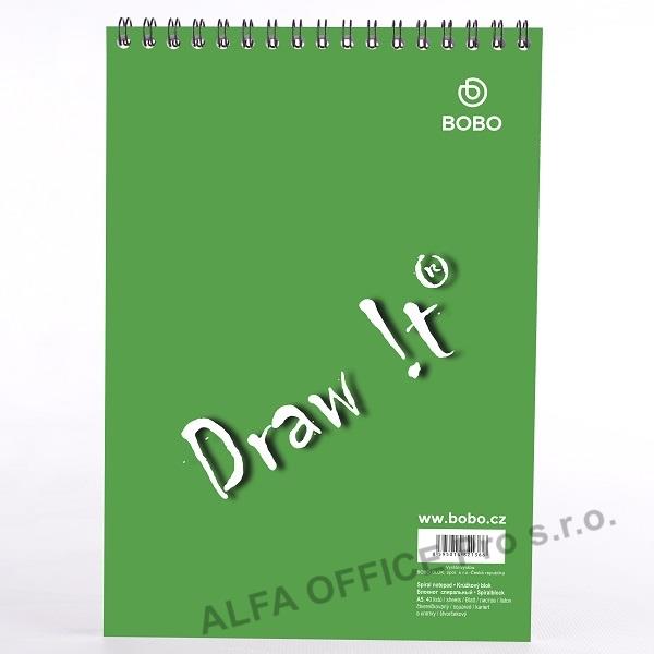 Blok BOBO s horní vazbou - A5 / čtvereček