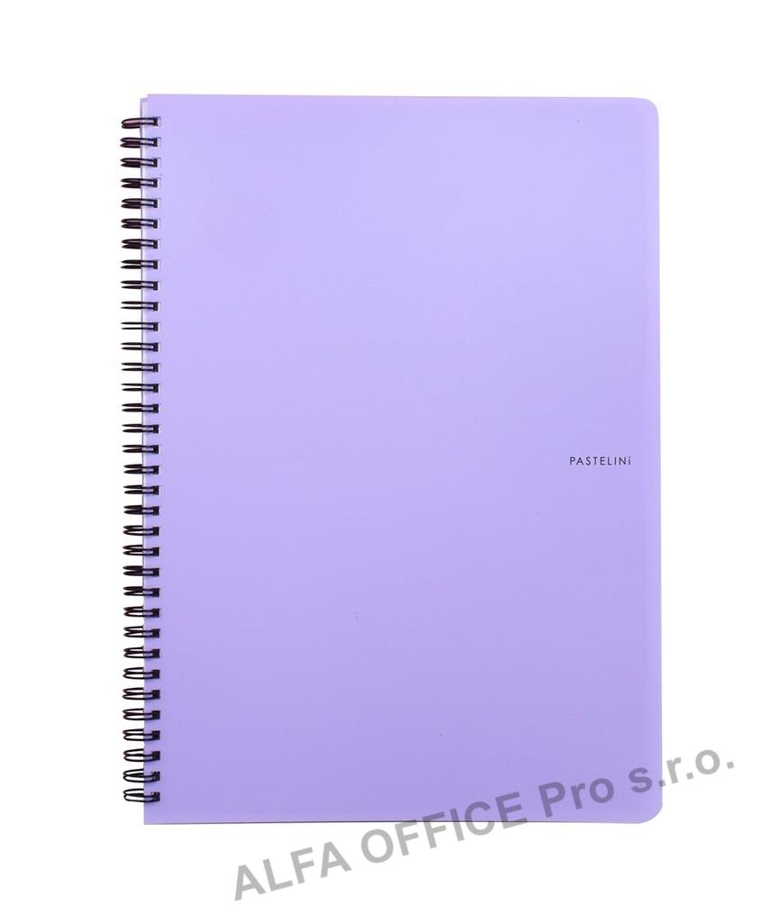 Blok kroužkový PASTELINi - A5 / linka / fialová