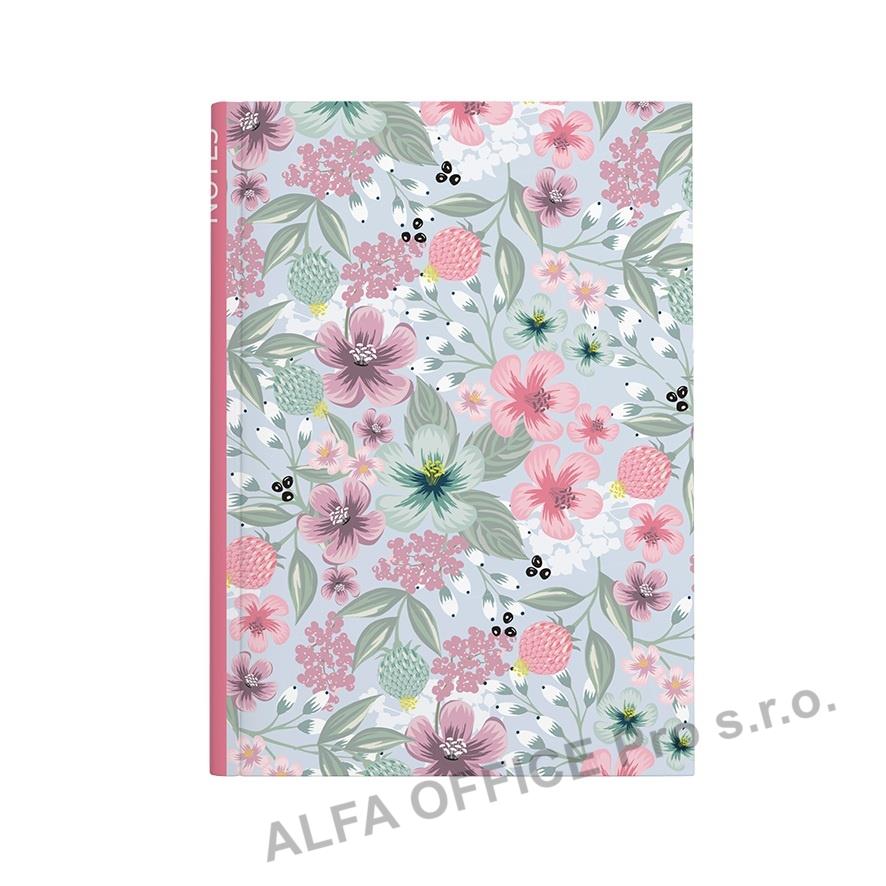 Kniha záznamní A5 - linka / 100 l / růžová