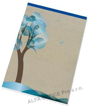 Blok šitý recyklovaný - A4 / čistý