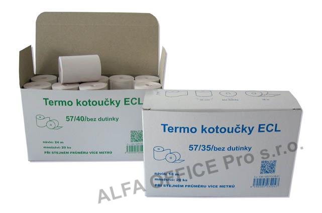 Pásky do pokladny termocitlivé - 80 mm / 70 mm / 12 mm