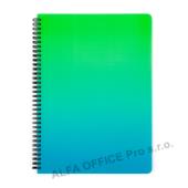 Blok kroužkový OMBRE - A4 / linka / zelená