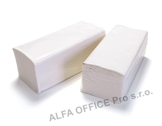 Papírové ručníky skládané Z-Z bílé 2-vrstvé 150 ks - celuoza