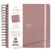 Fotoalbum Luxi - 21 x 21 cm / starorůžová srdce