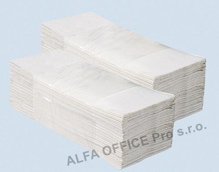 Papírové ručníky skládané Z-Z Merida bílé / 1-vrstvé / 200 ks