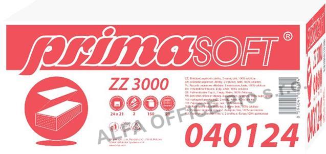 Papírové ručníky skládané Z-Z PrimaSOFT bílé / 2-vrstvé / 150 ks