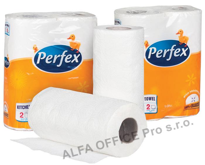 Perfex papírové utěrky v roli Boni extra bílé 2-vrstvé 2ks
