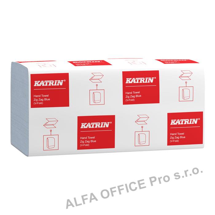 Papírové ručníky skládané Z-Z Basic Katrin modré / 1-vrstvé / 250 ks