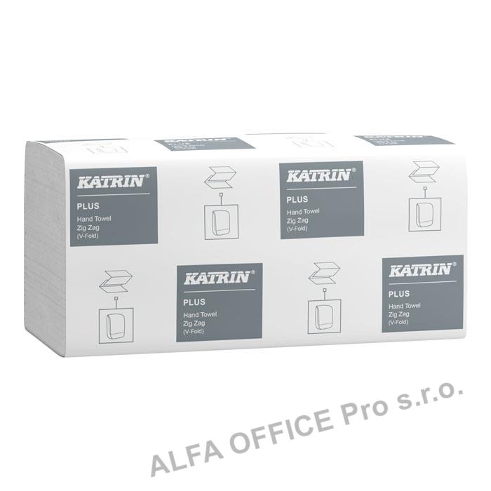 Papírové ručníky skládané Z-Z Katrin Plus bílé / 1-vrstvé / 300 ks