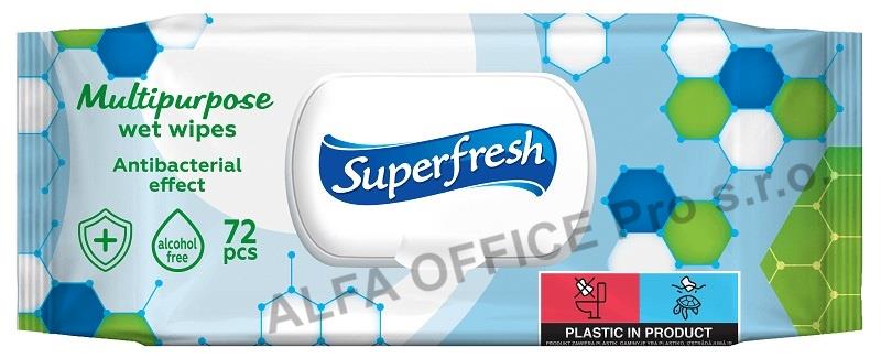 Vlhčené ubrousky Superfresh antibakteriální - 72 ks