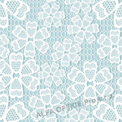 Papírové ubrousky 33x33 / 20ks / 3vr. - krajka modrá