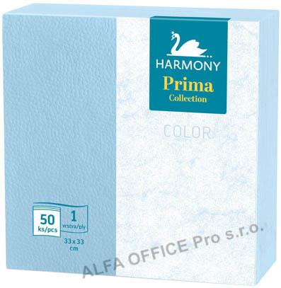 Harmony Color papírové ubrousky modré 1-vrstvé 33 x 33 cm 50ks