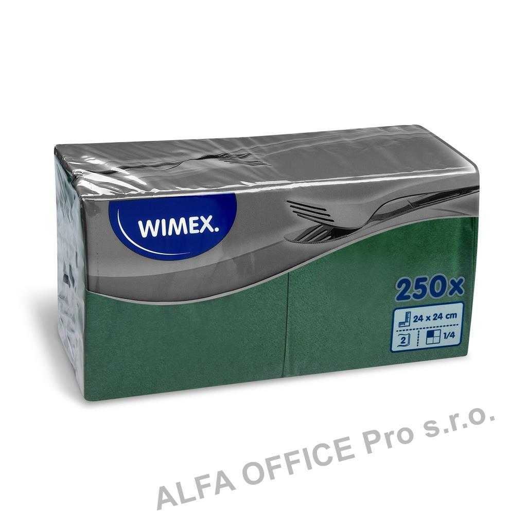 Wimex papírové ubrousky koktejlové zelené 2-vrstvé 24 cm x 24 cm 250ks
