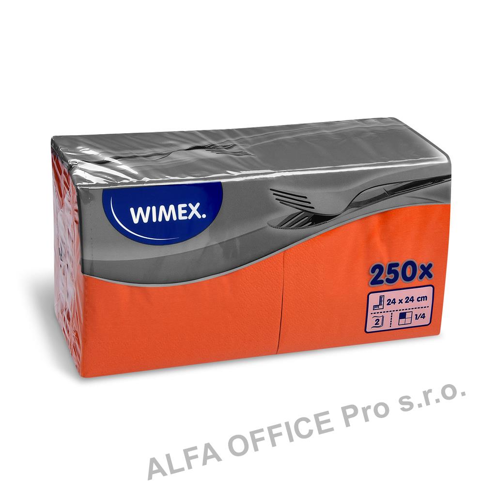 Wimex papírové ubrousky koktejlové oranžové 2-vrstvé 24 cm x 24 cm 250ks