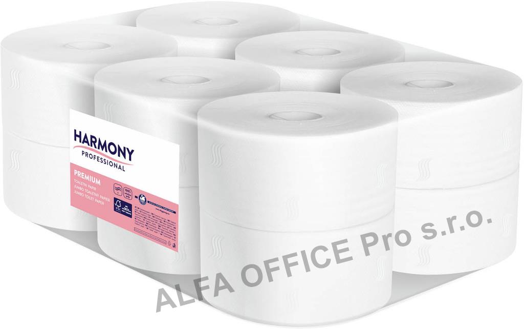 Papír toaletní Harmony Jumbo 100 % celulóza - průměr 190 mm