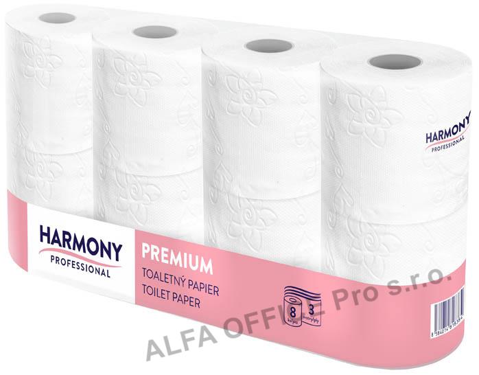 Papír toaletní Harmony Professional Premium 3-vrstvý / 8 ks
